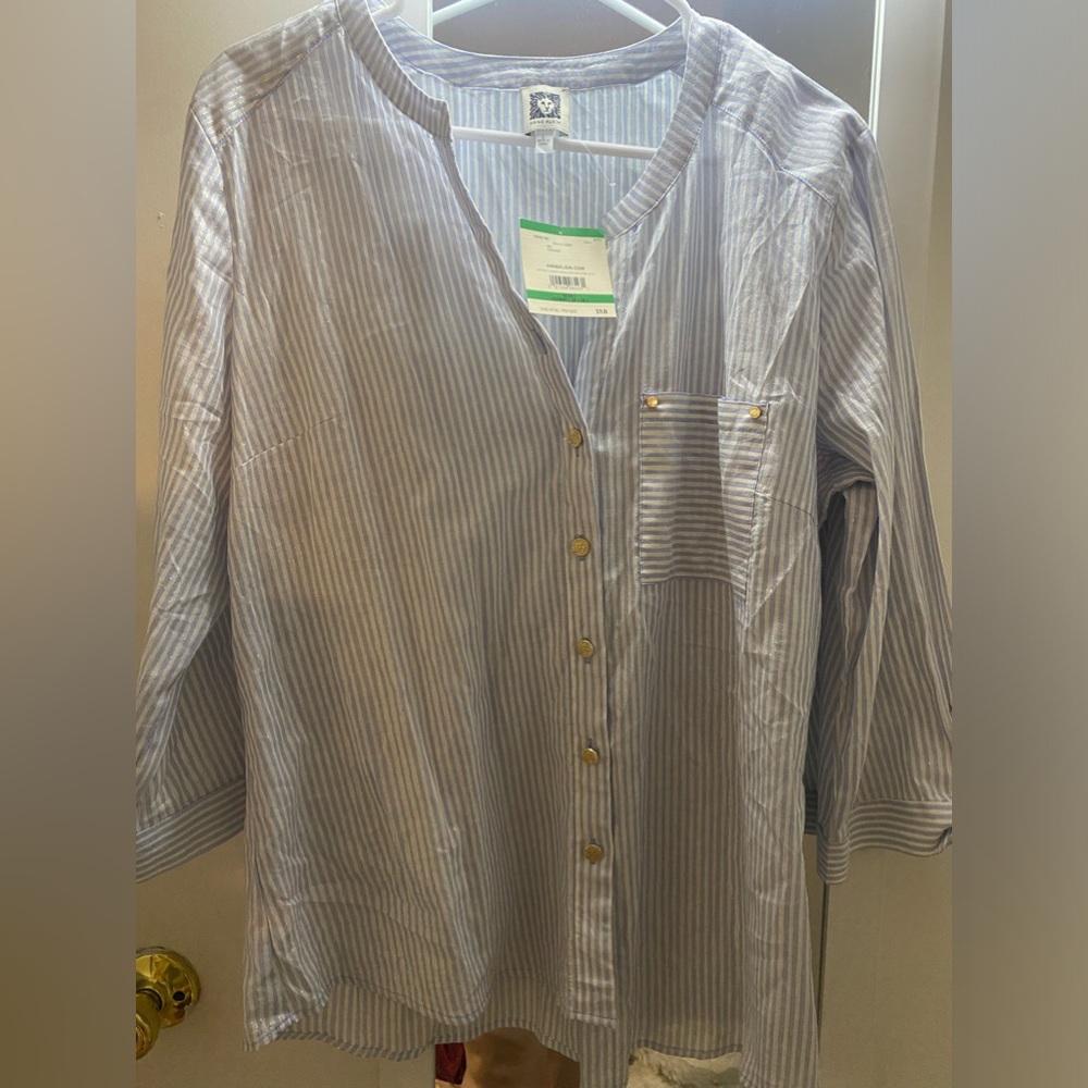 Anne Klein Striped Blouse